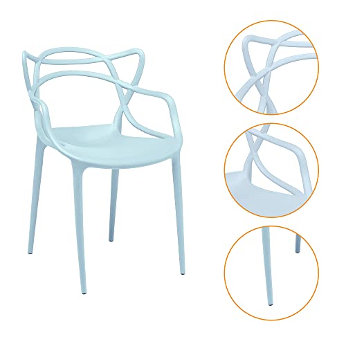 Canglong Cross Back Dining Chair Casual Chair For Restaurants, Cafes, Kitchens, Dining Rooms Set Of 2, Blue #TOP4