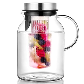 glass water bottle with infuser