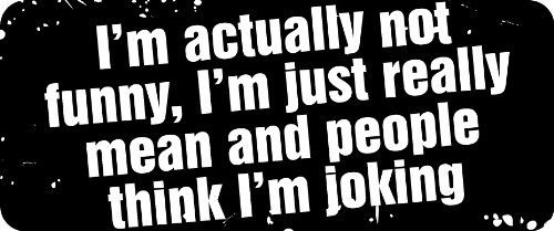 3 - I’m Actually Not Funny, I’m Just Really Mean and People Think I’m Joking 1 1/4