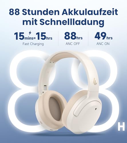 Edifier W820NB Plus Gen 2 Bluetooth Over-Ear-Kopfhörer, Elfenbein – Ansicht 5