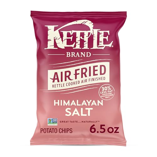 Kettle Brand Potato Chips, Air Fried Himalayan Salt Kettle Chips, 6.5 Oz Bag