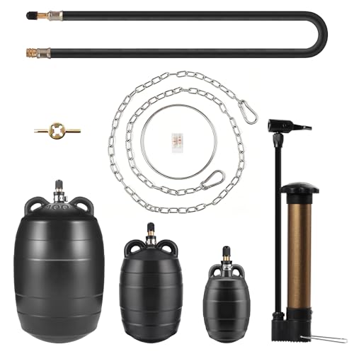 Image of 2, 3 & 4 Inch Inflatable Pipe Plug Kit with Floor Pump and Extension Hose