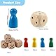CUVZORA 80 Stück Spielfiguren aus für Brettspiele, Bunte Spielfiguren, mit 5 Würfel aus, Halmakegel Aus, für Desktop Puzzle Spielzeug (Rot, Gelb, Blau, Grün)