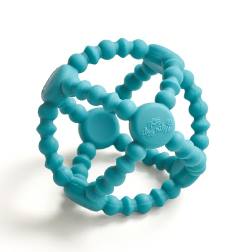 Itzy Ritzy Silicone Teething Ball Flexible Teether (Teal)