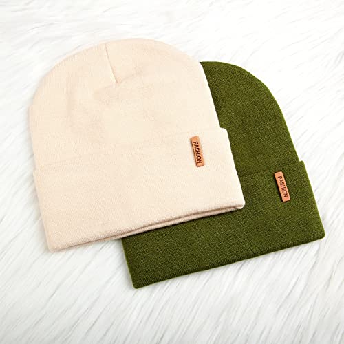 Satinior 4 Pieces Winter Baby Beanies Toddler Beanies Infant Hats Slouchy Knitted Beanies For Boys Girls 0-36 Months #TOP5