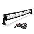 Willpower 32 Inch 180W Curved LED Light Bar Flood Spot Combo Beam Offroad Driving Lights with Wiring Harness Fog Work Lamps for 4x4 Tractor Truck Car Boat SUV ATV UTV 12V 24V