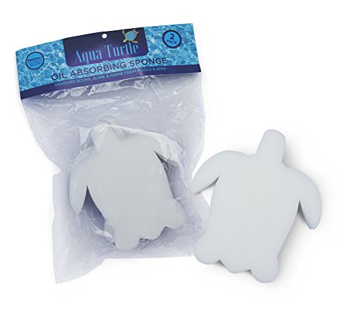 Aqua Turtle 2 PACK – Hot Tub Accessories - Oil Absorbing Sponge Cleans Hot Tubs, Swimming Pools & Spas - Absorbs Scum Lines, Grime, Oils to Prolong Filter Life