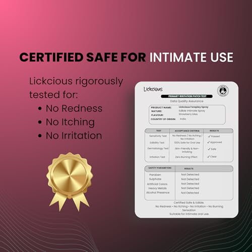 Image of Strawberry Bliss Oral Spray for Couples | Edible Water-Based Flavoured Spray | 100% Vegan, Dermatologically & Clinically Tested | Made in India | 50 ml