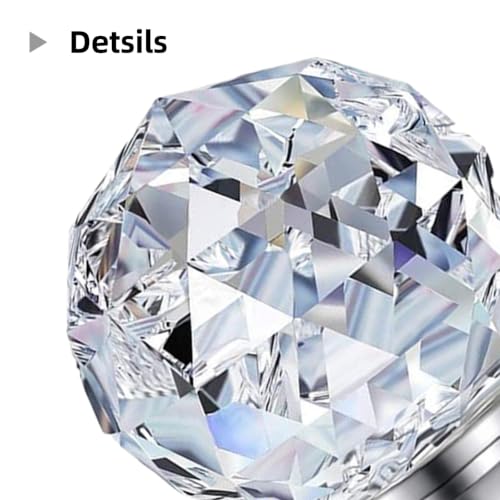 Image of Outanaya Crystal Lamp Finial Knob 1.77In Modern Chic Light Decoration for Lamp Shade Replacement with 27Mm Threaded Base Enhancing Vintage and Classic Fixtures