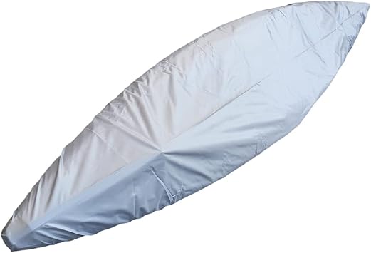 Waterproof Dust Storage UV Protection Kayak Cover Heavy Duty Canoe Cover Grey, 11.8-13.1ft 3.6-4m