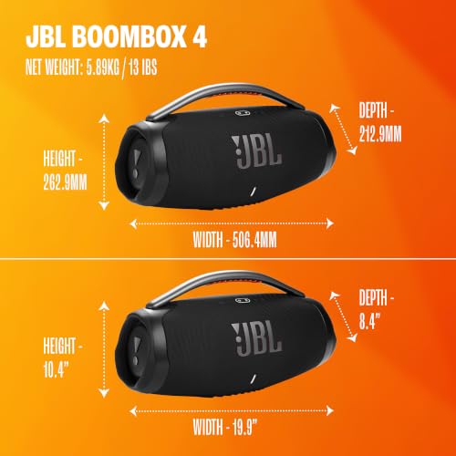 Image of JBL Boombox 4, Wireless Portable Bluetooth Speaker, 34H Playtime Black