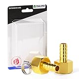 Tailonz Pneumatic Brass Hose Fitting Connector 3/8 Inch Barb x 1/4 Inch NPT Female Pipe（10Pcs）