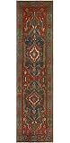 Noori Rug Fine Vintage Distressed Cyrus Red/Navy Runner, 3'9 x 14'9