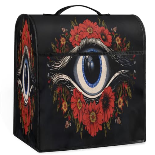 Coffee Maker Cover Flower Eye Kitchen Appliance Covers Small Appliance Covers Blender Cover Juicer Cover Dust Covers for Kitchen Appliances with Top Handle and Pockets,Washable,C912