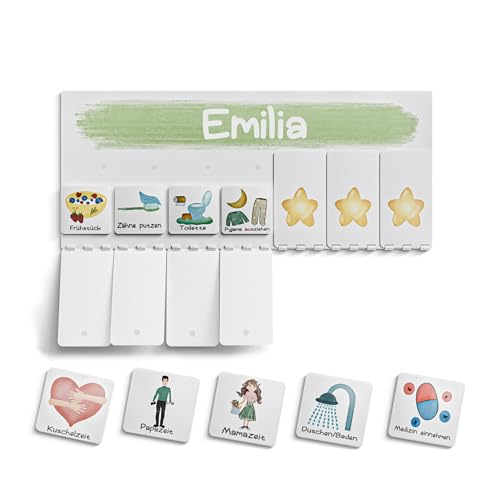 Tagesplaner Kinder – personalisierbarer Routineplaner Kind mit 30...