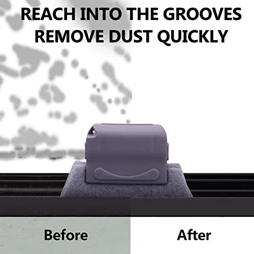 Image of Koishu Magic Window Groove Cleaning Brush, Hand-held Window Track Cleaner Brushes Tools Set, Sliding Door Track Cleaner, Sill, Tile Lines, Shutter, Car Vents, Keyboard, Small Spaces Clean