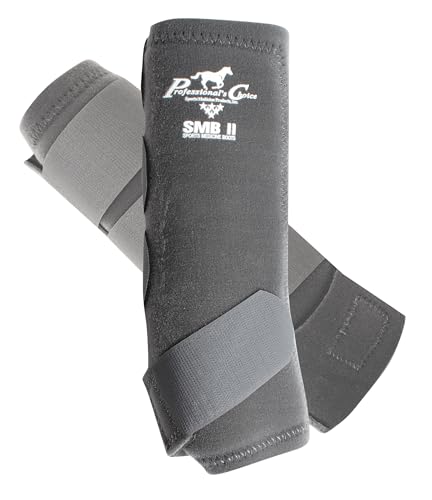 Professional's Choice Equine SMBII Sports Medicine Boots | Sold in Pairs | Charcoal | Medium