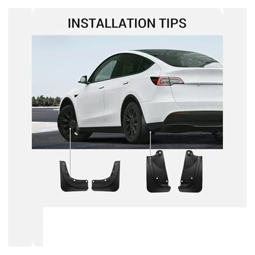 Guardabarros protectores contra salpicaduras de ajuste preciso para Tesla Model Y 2