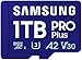Samsung PRO Plus (2023) microSD-Karte + SD-Adapter, 1 TB, UHS-I U3, Full HD & 4K UHD, 180 MB/s Lesen, 130 MB/s Schreiben, Speicherkarte für Smartphone, Action-Cam, Handheld-Konsole, MB-MD1T0SA/EU