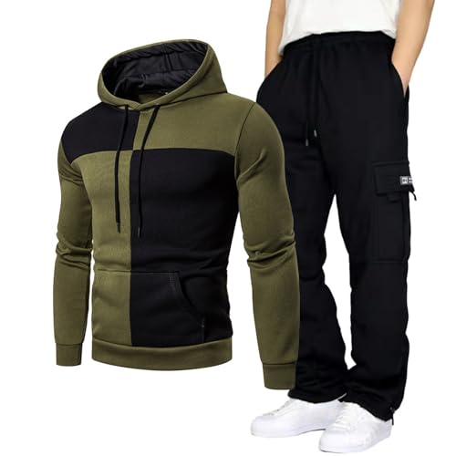 Survêtement surdimensionné homme avec sweat à capuche et pantalon cargo