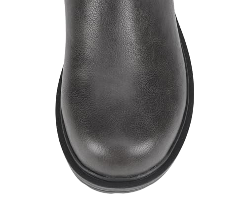 Image of Soda Pilot ~ Women Lug Sole Low Heel Chelsea Fashion Ankle Bootie w /Double Elastic Gore