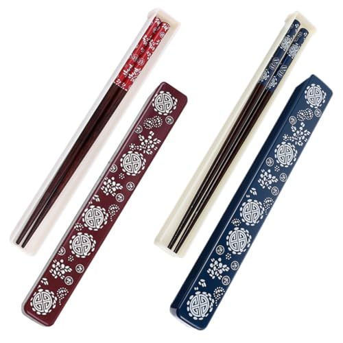 Palillos de madera natural con estuche premium de ABS para mesa y viaje 2