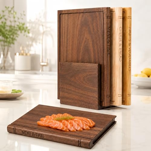 Set de Tablas de Cortar con Soporte de Nogal, 3 Pzas miniatura 1