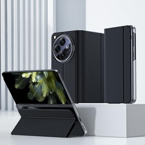 OPPO Find N3 �p�ϏՌ����� PU ���U�[�P�[�X�A�����ȃt�B�b�g���̌y�ʐ܂肽���݃J�o�[ (OPPO Find N3�p,��)