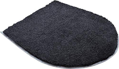 Grund Badteppich 100% Polyacryl, ultra soft, rutschfest, ORLY, WC-Deckelbezug 47x50 cm, anthrazit – Bild 4