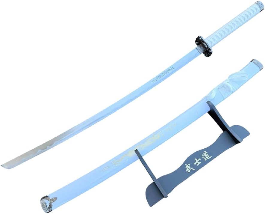 Samurai Katana Sword, 40 Inch, Dragon Design, Carbon Steel Blade, with Display Stand