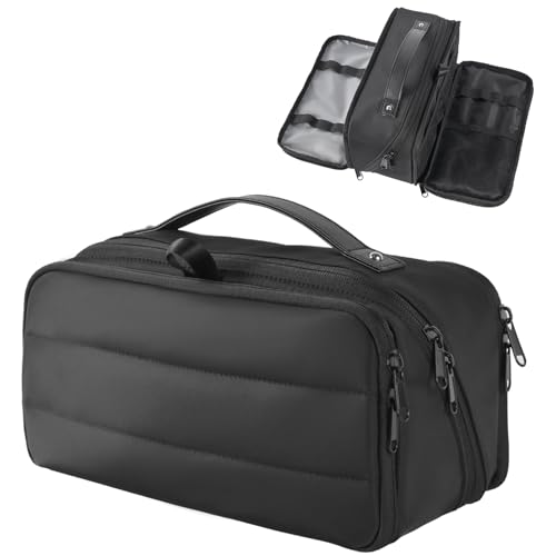 GR69N Travel Makeup Bag,Open Flat Cosmetic Bag for Women