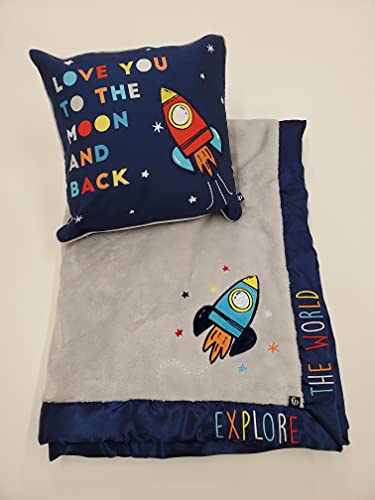 Fisher-Price Baby Blanket Space Explorer Collection Fleece Baby Blanket With Satin Trim For Baby Boys #TOP5