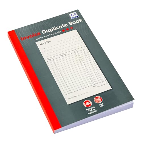 Duplicate Receipt Books Pack 1 Small Business - Invoice Pad Self Employed - Cash Receipt Book Carbon Paper - 80 Numbered Pages Microperforated Tear-Out Sheets - Image 5