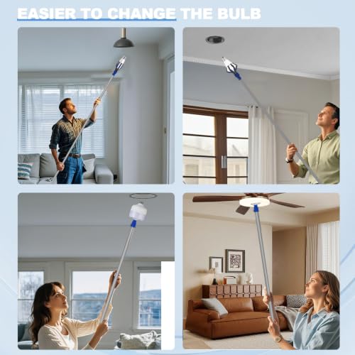 OJLUOJ Light Bulb Changer for High Ceilings 12FT Light Bulb Pole Changer by OJLUOJ - Used condition - Image 7