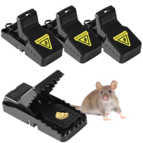 WEEFEESTAR Mausefalle, 4X Mäusefalle Mousetrap Schlagfalle Wühlmausfalle wiederverwendbar Falle für Maus, Ratte - Rattenfalle für Haus & Garten Cover