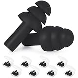 24 Pairs Black Ear Plugs Bulk NRR 29dB Reusable Silicone Ear Plugs with Plastic Cases Soft Foam Plug for Sleeping Noise Cancelling Concerts Shooting Swimming Noise Reduction