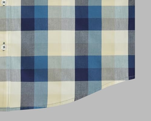 Image of GHPC 100% Cotton Checkered Half Sleeves Regular Fit Formal Shirt for Men
