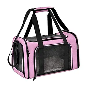 AUEL?Pet Small Dog Cat Carrier Travel Carrying Bag Comfort Soft Sided Pink