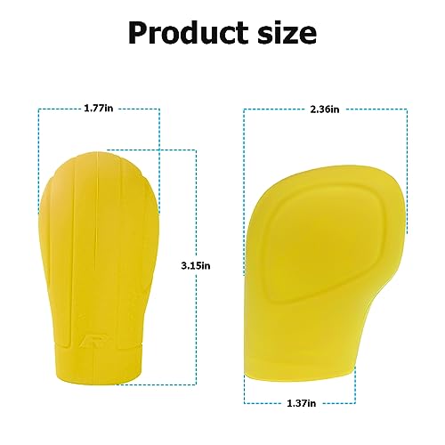 zipelo 2 Pack Car Gear Shift Knob Cover, Anti-Slip Auto Knob Gear Stick Protector, Comfortable Silicone Handbrake Shifter Cover for Men Women, Universal Vehicle Interior Accessories
