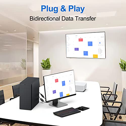 Ukyee Vga Splitter Cable 10-Pack Dual Vga Monitor Y Cable 1 Male To 2 Female Adapter Converter Video Cable For Screen Duplication - Does Not Show Separate Displays (No Screen Extension)-Black #TOP7