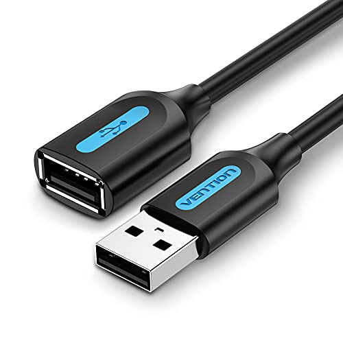 VENTION USB 2.0 A Male to A Female Extension Cable Nickel-Plated Support Data Transfer @480Mbps and Charging @2A (USB 2.0 Extension 1 Meter)
