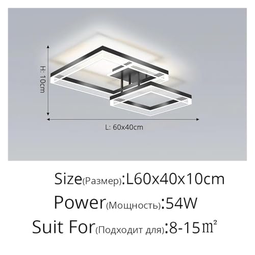 Lustre circulaire moderne acrylique RC Dimmable avec éclairage LED ajustable - 2