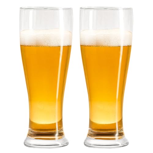 BORDEAG Lot de 2 Verres à Bière Blanche Transparents, 710ml Verre a Biere, Verre a Biere 50cl, Haut Verres à Bière pour Maison, Restaurant, L'hôtel,...