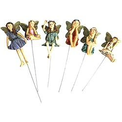 Macetas Jardin De Hadas Jorzer Hadas de jardín Hadas de Hadas en Miniatura Figuras Mini jardín figurina de la Maceta decoración de macetas de Hada Accesorios de jardín de Hadas Miniatura decoración al Aire Libre 6 Piezas