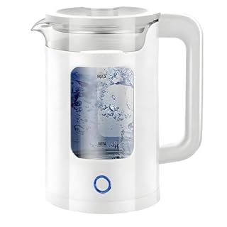 2L White Glass Electric Kettle – Quiet Fast-Boiling Design with Blue LED Light, Auto Shutoff & Dry Boil Protection, Easy-to-Clean for Tea, Coffee & More (White)