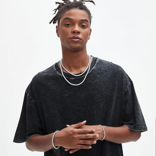 SDA Iced Out Diamond Tennis Chain Necklace 3.0mm 4.0mm Round 5A Cubic Zirconia Stainless Steel Water Proof Never Fade Necklaces for Women and Men4