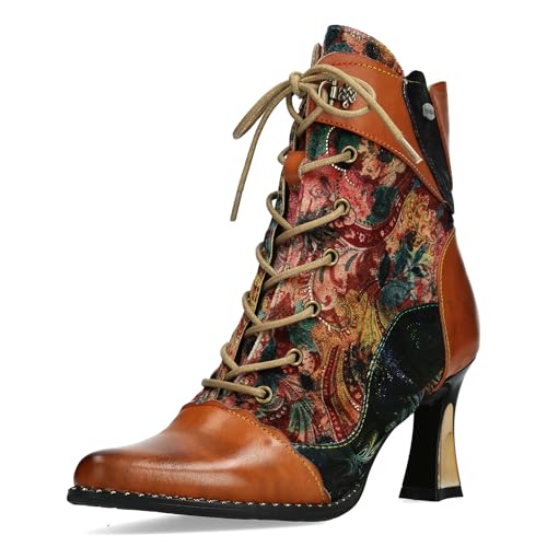 LAURA VITA Bottines Femme Oanello 05, Pointure:38 EU, La Couleur:Marron