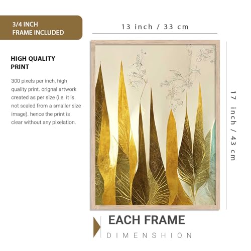 Image of kotart Aesthetic Modern Wall Decor Paintings with Frame for Home Decoration - Painting for Living Room Bedroom - Painting for Wall Decoration Set of 4 (Art 4, Big (13x17 or 13x13 inch))