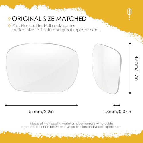 Verres de rechange Holbrook transparent haute définition ajustement parfait