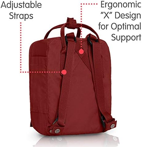 Fjällräven Kånken Mini Zaino Unisex, 100% Vinile, 7 litri, Rosso (Ox Rojo),  20 x 13 x 29 cm : Amazon.it: Valigeria